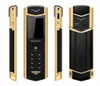 Original Marke MPARTY LT2 Luxus Gold Metall Körper Leder Gehäuse Handy Dual Sim Handys Bluetooth FM MP3 Kamera handy