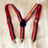 Barn Färgglada Rainbow Suspenders Baby Boys and Girls Suspenders Clip-on Y-Back Braces Elastic Kids Suspenders Gratis frakt Whoesales