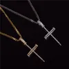 Heiße Verkäufe Mann/Frauen Nagel Kreuz Halskette Anhänger Hip hop Schmuck Bling Eis Aus Kubischen Zirkon Kubanischen/seil Kette Für Geschenk