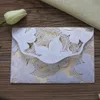 Laser Cut Wed Zaproszenie Rustykalne Karty małżeńskie Luksusowe Wedding Paper Card Valentine Pocztówka