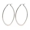 New Vintage Jewelry Brand Earrings Titanium Stainless Steel Gold Silver Black Hoop Earrings Big Size Women Earrings Accessories 10201T