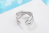 Toppförsäljning 925 Sterling Silver Bröllopsfest Ringar med Cubic Zirconia Ring Passform Kvinnor Pandora Fine Smycken Partihandel
