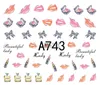 50 ark nagelklistermärken Mixed Designs Vattenöverföring Nail Art Sticker Watermark Dekaler DIY Nail Dekoration för skönhetsspikverktyg