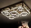 현대 간체 사각형 LED 천장 라이트 버블 칼럼 크리스탈 거실 램프 원격 제어 조광 식당 침실 조명