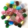 Mixed Color Cat's Eye Stone Tumbled Quartz Crystal Square Opal Quartz Minerals Specimen DIY Jewelry Making Home Decoration2496