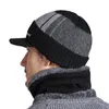 SANDMAN Cappelli invernali con tesa in pelliccia di cotone di alta qualità Skullies Berretti per uomo Donna Sciarpa di lana Berretti Maschera Gorras Cofano Cappello lavorato a maglia6159524