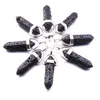 Prisma esagonale Ciondoli pendenti in pietra lavica nera per fai da te Aromaterapia Olio essenziale Diffusore di profumo Collana con pendente Gioielli da donna