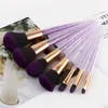 7st / set Rhinestone Glitter Crystal Makeup Brushes Set Diamond Pro Highlighter Penslar Blusher Brush Make Up Mermaid Makeup Brush