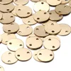 88mm gold color two holes Blank Stamping Tags Round Connectors Pendants for DIY Jewelry Findings Ornaments Parts Whole1842331