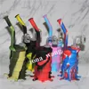 Hookah Silicone Barrel Rigs Mini Silicone Rigs Dab Jar Bongs Jar Water pipe Silicon Oil Drum Rigs with 4mm quartz nails