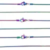 1,2 mm Regenbogenfarbe Schlangenkette Halskette 22 "Edelstahlkette 22 Zoll