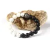 Stailess Steel Mens Bracelets Jewelry Om Mani Padme Hum Silver Buddha Bracelet With 10mm Natural Stone Jewelry For Party