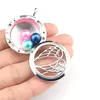 K1181 8mm Pearl Beads Cage Silver 30mm Round Angel Wing Magnetic Floating Locket 20" Chain Pendants Women Charms