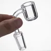 New 4mm Thick Flat Top Quartz Banger Nail Smoking Accessories 10mm 14mm 19mm Male/female Clear Joint Flat Bowl