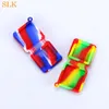 Square silicon box non-stick silicone container wax box colorful silicone dab wax jar dry herb vaporizer box silicone wax dabber jar oil rig