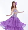 Performance Dancewear 2018 Belly Dance Clothing Oriental Dance 2 stks Beaded Outfit BR-riem Vrouwen Belly Dance Costume Set