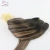 Säljer färgad 2327 Blond Highlight Ombre Hair Balayage Skin Weft Brasilianska Virgin Hair Extensions Bundle6977566