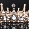 Ny Mode Bröllop Bridesmaid Silver Crystal Rhinestone Pearl Pagant Princess Flower Headband Crown Tiara Headpieces Smycken Band