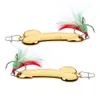 Spoon Fishing Lure Metal Jig Bait Crankbait Casting Sinker Spoons with Feather Treble Hooks for Trout Bass Spinner Baits8464230