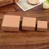 3 Rozmiar Mały Brązowy Papier Kraft Paper Box Karton Pudełka do pakowania Prezent Wedding Favor Packaging Soap Pieczenie Akes Cookies Chocolate Packing Box