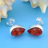 10 Pcs FashionTeardrop Amber Stud Earring Silver Plated 925 New Gorgeous For Woman Mexican Stud Earring Hot Sell Free Shipping