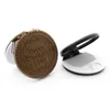 Cocoa Cookies Make-up-Spiegel, klein, niedlich, Tasche, tragbar, gefaltet, Schokoladen-Kunststoff, Kosmetik-Werkzeuge, rund, kompakt, Kosmetikspiegel mit Kamm