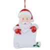 Wholesale Resin Santa Scroll Christmas Ornaments As Personalized Gifts For Holiday and Home Decor