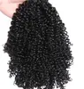 Siyah Kadınlar İçin At Kuyruğu Uzatma 120g / Piece Afro Kinky Kıvırcık İnsan Saç at kuyruğu saç Uzantıları 4B 4C coily Doğal Remy Kıvırcık Klip