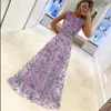 LASPERAL 2017 Floral broderie longue Maxi robe robe de soirée mariée Banquet élégant parole longueur fête bal robes formelles