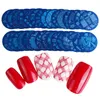 Strumento per unghie STZ pellicola blu Stampa di disegni colorati Modello per unghie di alta qualità Stampa a olio Piastra circolare in acciaio T4H0434