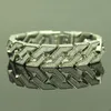 21cm Mens Cuban Link Chain Bracelets Gold Silver Plated Charm For Male Hip Hop Rapper Jewelry