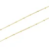 collana classica con catena di perline in argento di base Collana con catena 18 color argento oro 100% argento sterling 925260K