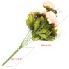 1 Bouquet 10 Têtes Vintage Artificielle Pivoine Soie Fleur De Mariage Décor À La Maison De Haute Qualité Faux Fleurs Pivoine