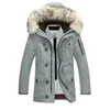 2018 Nouvelle marque Casual Brand Canard Blanc Down Veste Hommes Hiver Hiver Chaud Long Épaissement Mâle Mâle Manteau Fur Fur Vilatation