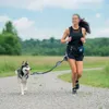 Hund kopplar som kör elasticitet hand för husdjursprodukter hundar sele krage jogging bly och justerbart midja repträning leash1958841