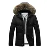 2018 Winter Jacket Male Coat Warm Duck Down Zipper ski jacket Outwear Middle Long Parka With Fur Hooded Thick 4 colors Jackets