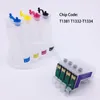 Sistema di inchiostro CISS vuoto a 4 colori T1381 T1332-T1334 con chip di ripristino per Epson Stylus TX420W TX320F TX235W BK C M Y