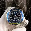 Diver Super Ocean II A17392D7 BD68 162A Black Dial Automatyczne męskie zegarek Srebrna obudowa Bransoletka ze stali nierdzewnej Zegarki 318s