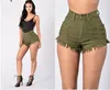 Donne Summer Hot High Wian Shorts Shorts Elastic Button Skinny Scepped Jeans