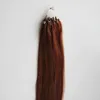 7A Micro Loop Brasilianska förlängningar rak 100 g Micro Loop Human Hair Extensions Capsule Keratin Bead Hair