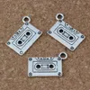 Cassette tape charms hangers voor sieraden maken armband ketting DIY accessoires 23x16mm antiek zilver 50 stks