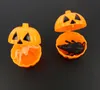 Seau de citrouille orange avec couvercle Halloween sourire accessoires de citrouille facile à transporter étui à bonbons multifonction SN530