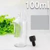 Whole 100ml Clear Glass Essential Oil Bottles With Dropper Cap & Glass Pipette Eye Dropper Bottles For E liquid E cig2793