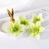 100pcsカラフルな人工花のヘッド新しいスタイル結婚式のための人工蘭のシルククラフト花飾り5954262