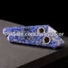 Blue Spot Sodalite Quartz Pipe Beautiful Gemstone Healing Natural Granite Stone Crystal Pipe Brazil Sodalite Jasper Smoking Pipe for tobacco