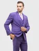 2018 Senaste Coat Pant Design Purple Pink Men Suit Slim Fit Groom Tuxedo 3 -stycken Custom Wedding Suits Prom Blazer Terno6287705