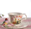 Tee- und Kaffeetassen aus Keramik, Vögel, Blumen, Milchbecher, Heimdekoration, Bastelraum, Hochzeitsdekoration, Porzellanfigur, Bastelbecher
