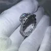 Choucong змея кольца проложить установка Diamonique Cz белого золота заполнены обручальное кольцо обручальное кольцо для женщин Валентина Да подарок