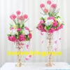 Wholesaleの高さと大きな鉄のクリスタルメッキの花瓶の花/背の高い金属花瓶の結婚式を装飾するBest0124