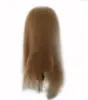 22" 220g/240g 100% Human Hair Hairdressing Competition Level Training Practice Head Mannequin Manikin Head #27